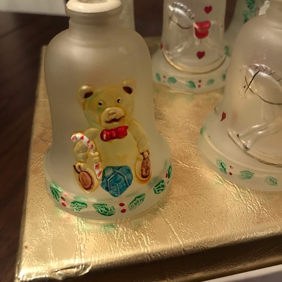 Vintage Old World Glass Christmas Bell Ornaments - Picture 5 of 6